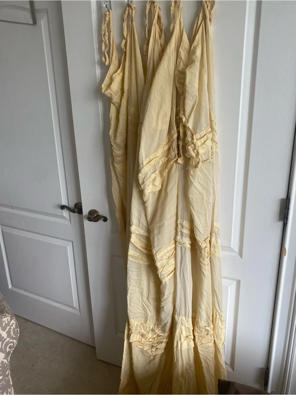 April Cornell Pale Yellow Ruffled Curtain Panel (2)